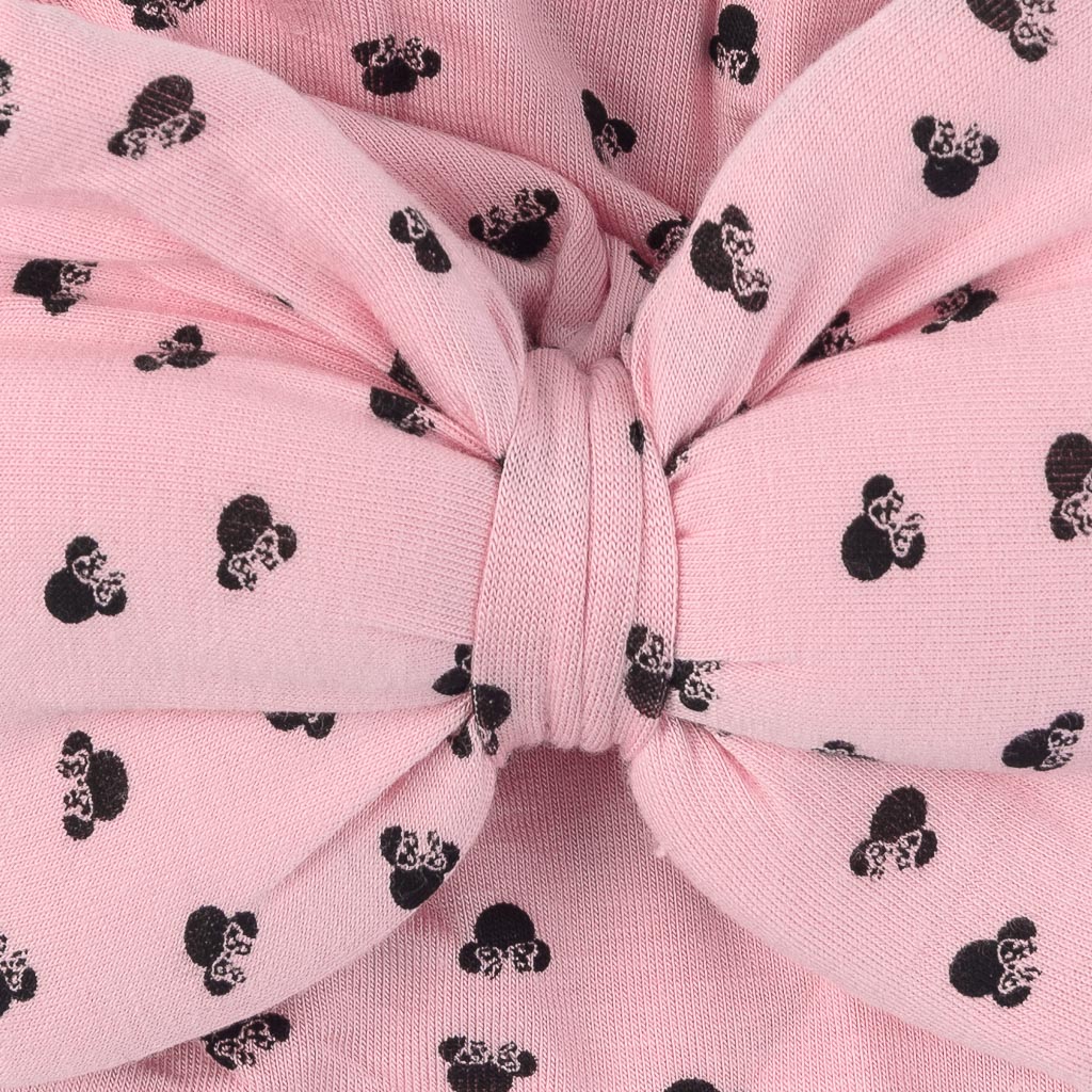 Βρεφικο σκουφακι Τουρμπάνι με φιογκο  Mousey  Ροζε