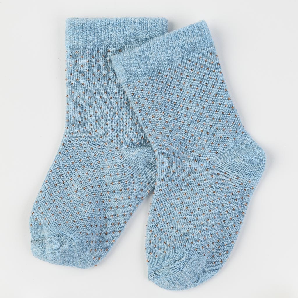 Комплект 3 чифта бебешки чорапки за момче Kral baby Dots