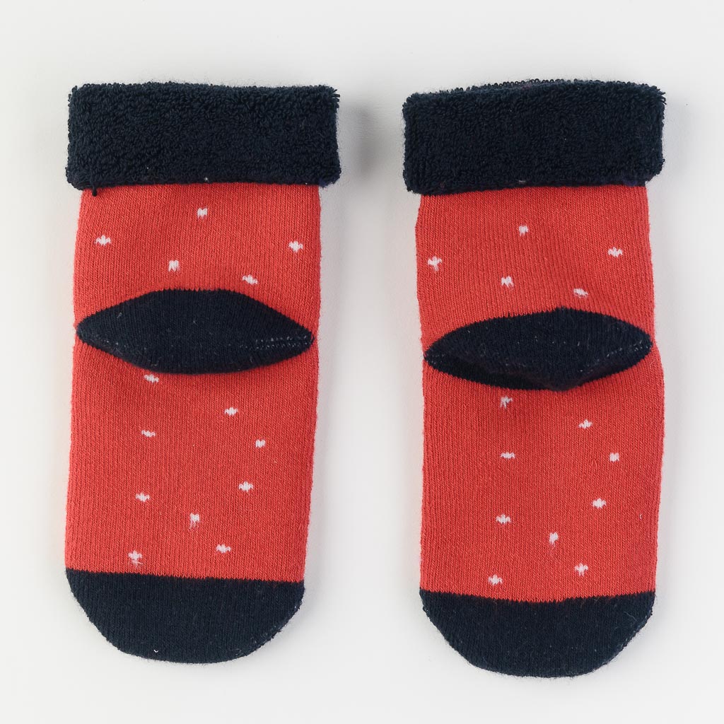 Бебешки коледни чорапки Bella socks Merry Christmas Kitty Червени