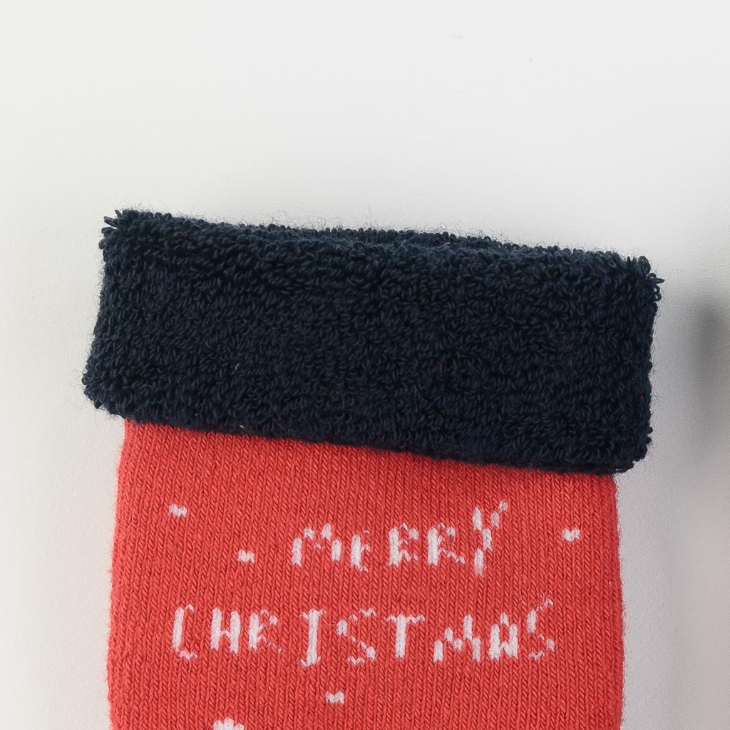 Βρεφικες χριστουγγενιατικες καλτσες  Bella socks   Merry Christmas Kitty  Κοκκινο
