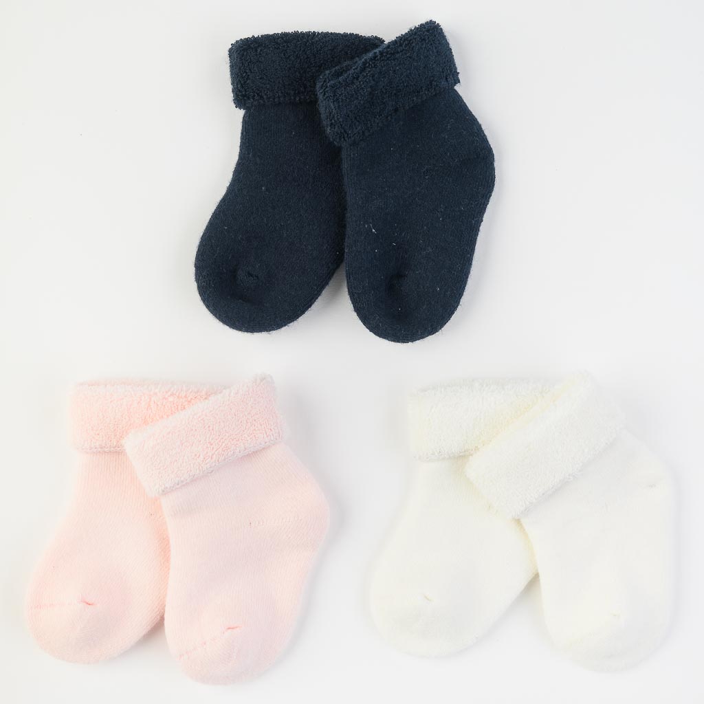 Комплект 3 чифта бебешки чорапки за момиче Bella socks Зимни