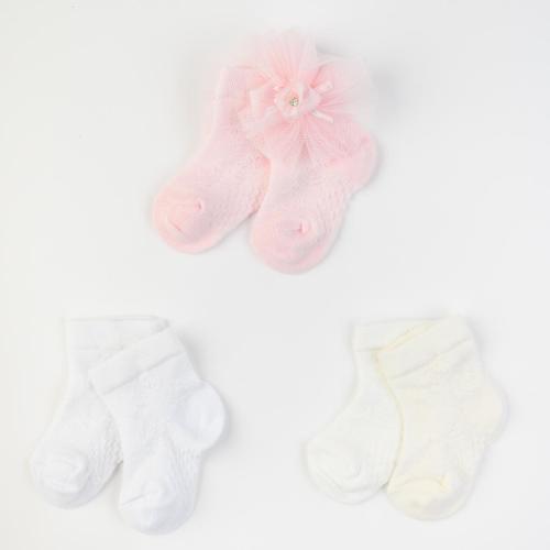 Комплект 3 чифта бебешки чорапки за момиче JW Baby Асортимент