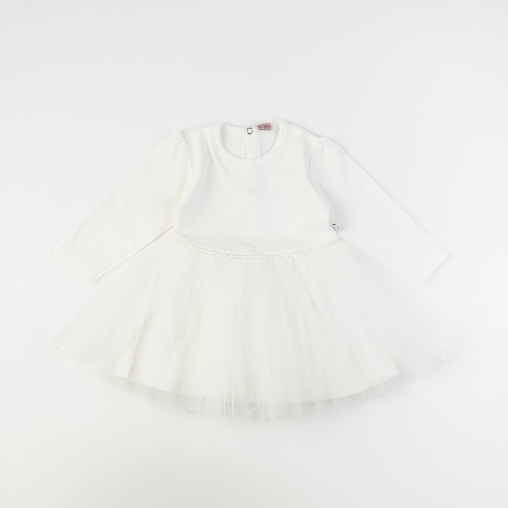 Бебешка официална рокля с жилетка Bulsen baby Whitey- Бяла