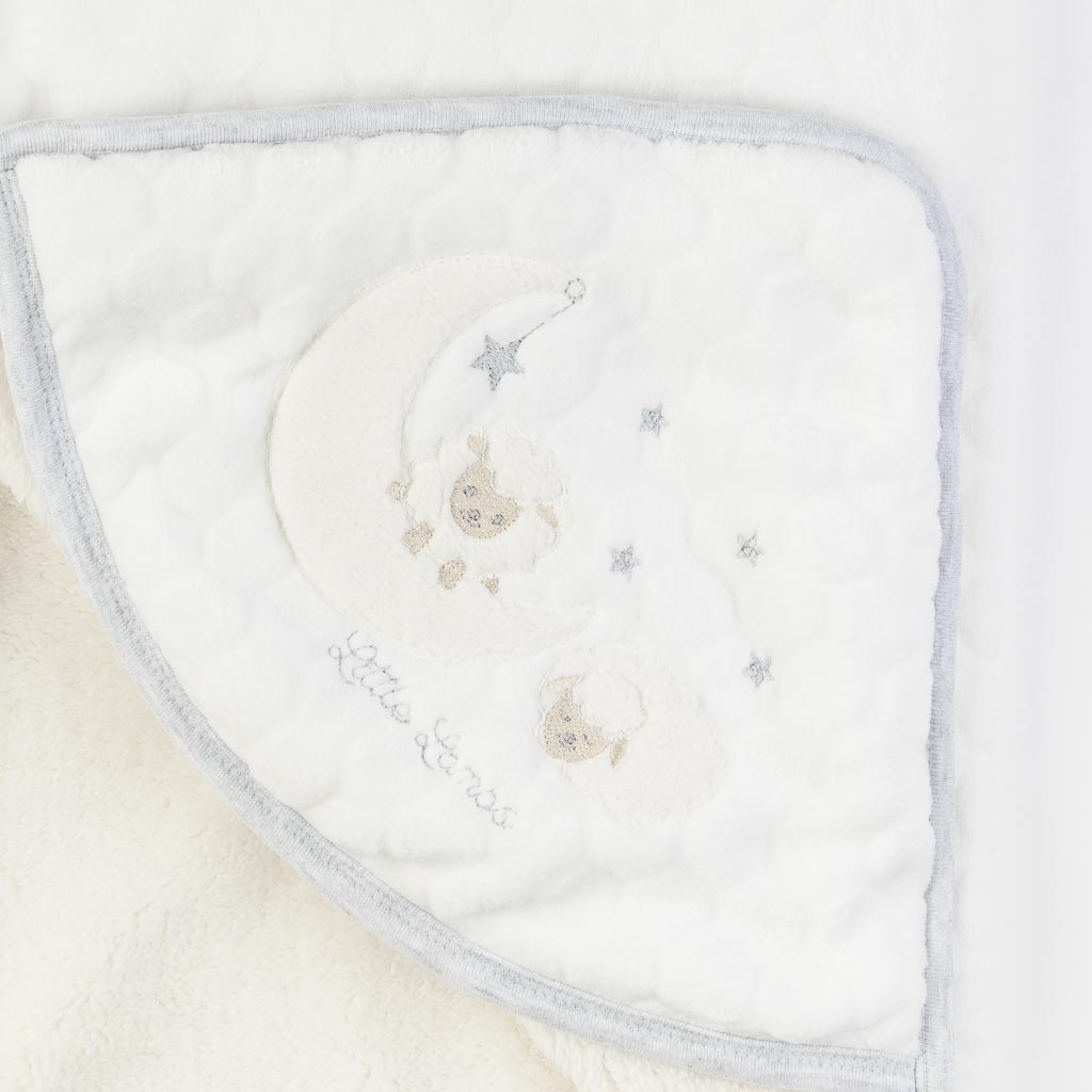 Бебешка пелена одеялце 80x80. Anna Babba Sheep - Бяла