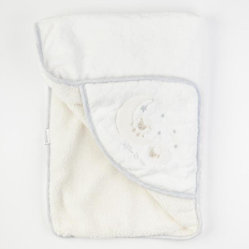 Baby blanket blanket  80x80. Anna Babba Sheep   -  White