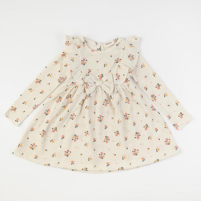 Παιδικο φορεμα με μακρυ μανικι  Breeze Flower garden  Μπεζ