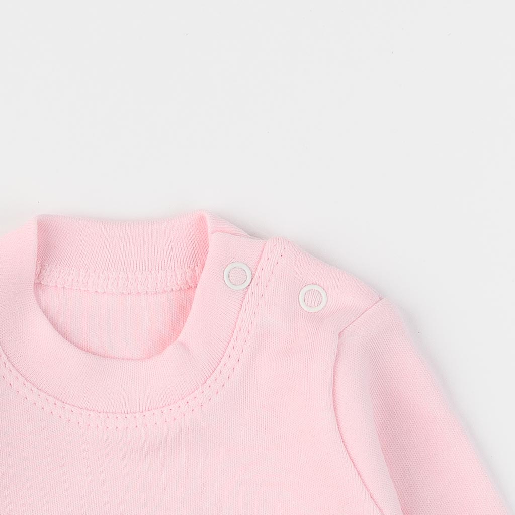 Βρεφικά σετ ρούχων Αθλητική μπλούζα Κορμακι με παντελονακι Για Κορίτσι  ELCI Baby   Happy thoughts  Ροζ