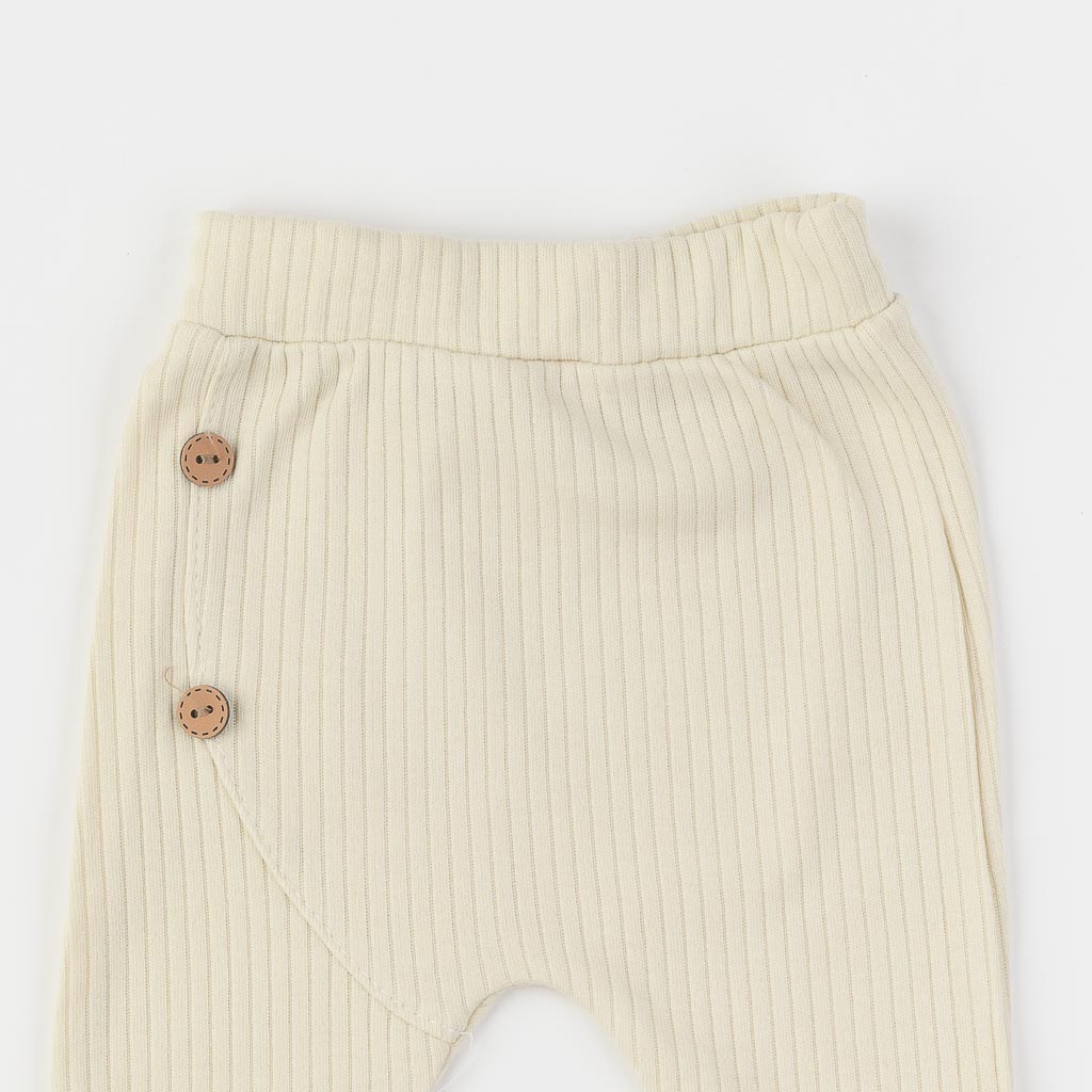 Бебешки комплект блузка и панталонки Mini love Classic Baby Екрю