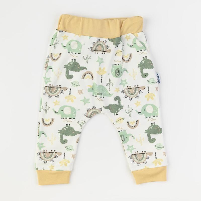 Бебешки панталонки  момче Miniworld Yellow Savana