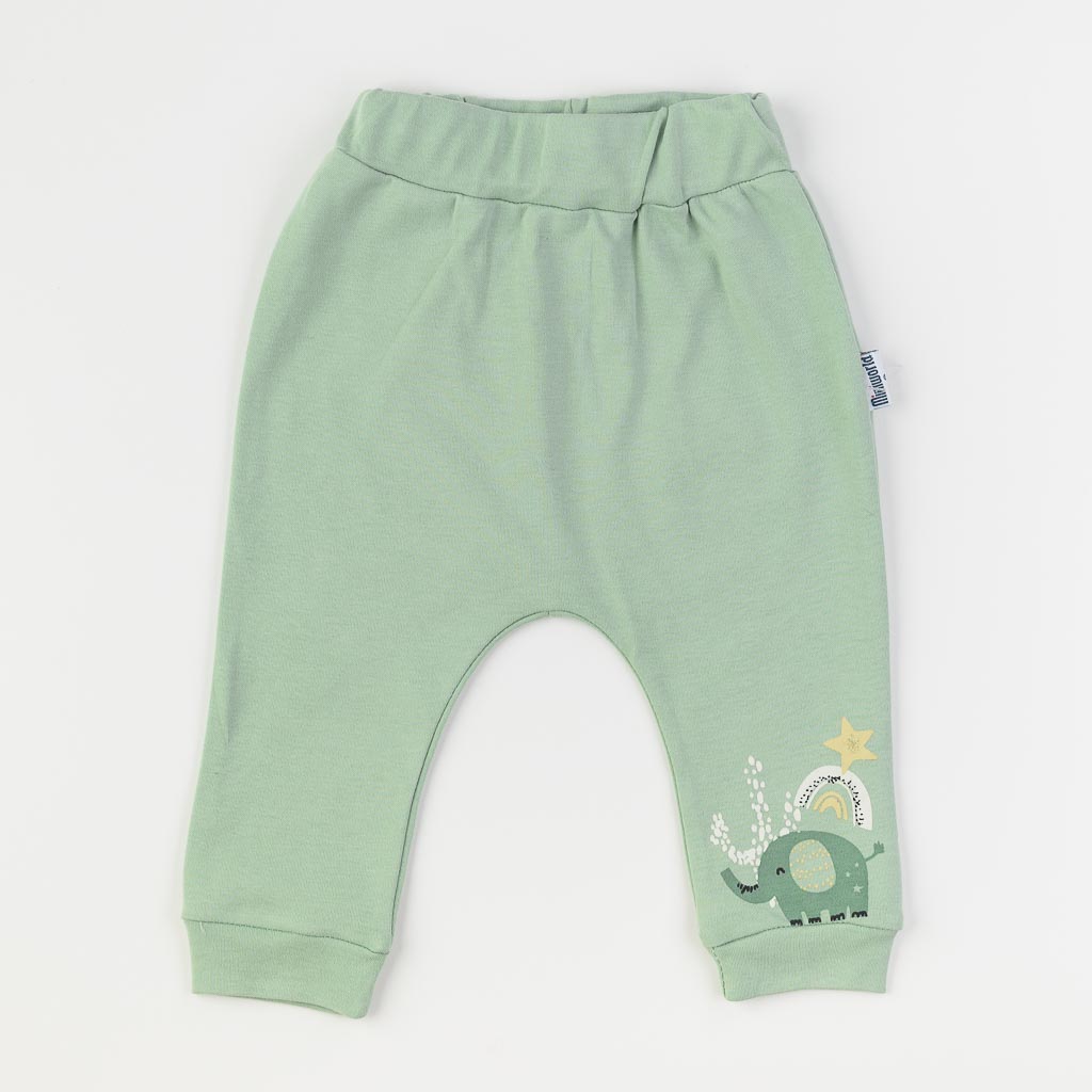 Бебешки панталонки за момче Miniworld Mint Savana Мента