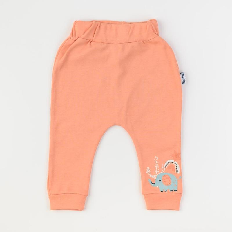 Kojenecké kalhoty Pro chlapce  Miniworld   Peach Savana  Broskev
