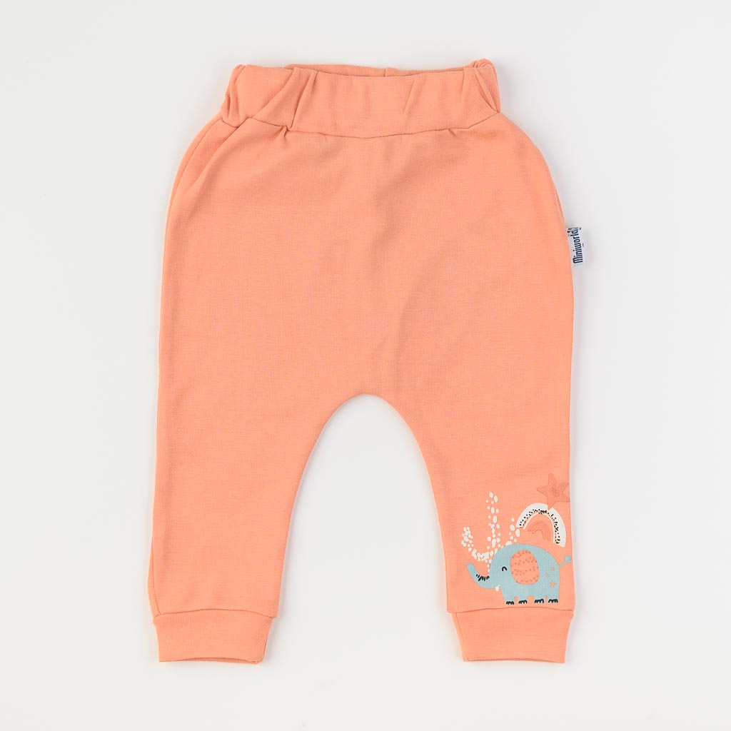 Βρεφικο παντελονακι Για Αγόρι  Miniworld   Peach Savana  Ροδακινι