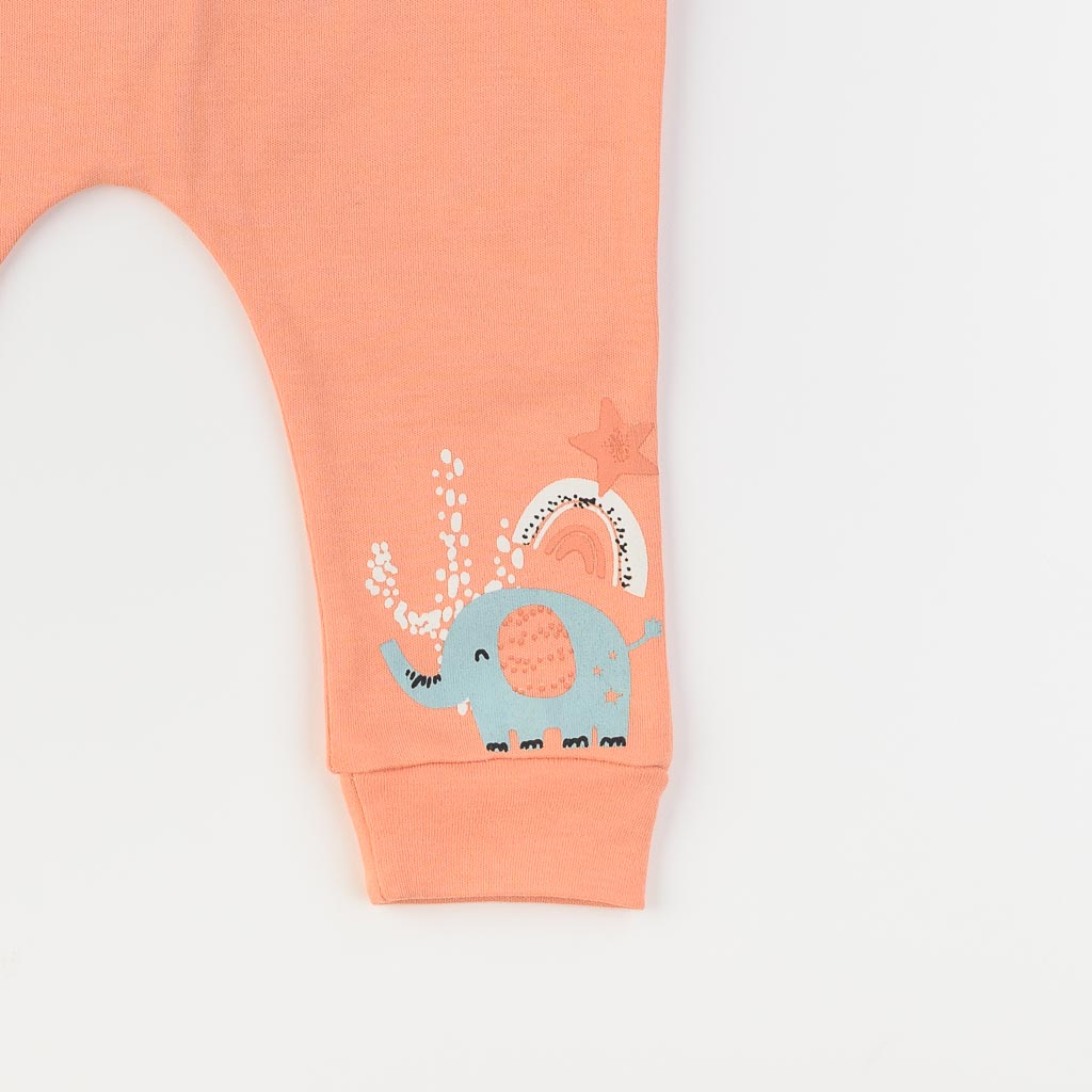 Бебешки панталонки за момче Miniworld Peach Savana Праскова