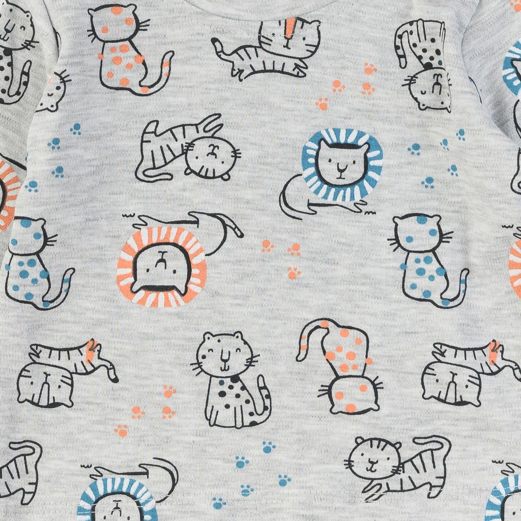 Βρεφικο μπλουζακι Για Αγόρι  Miniworld   Lions and Tigers  Μπλε