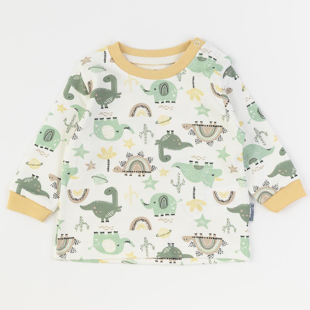 Бебешка блузка за момче Miniworld Yellow Savana