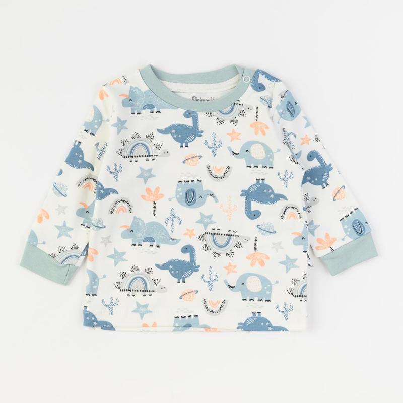 Baby blouse For a boy  Miniworld   Blue Savana