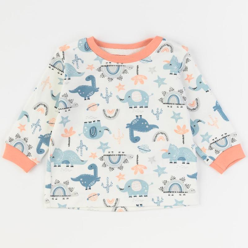 Bluziţă bebe Pentru băiat  Miniworld   Peach Savana