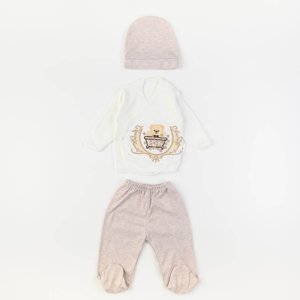 Βρεφικό σετ νεογέννητου με κουβερτουλα Για Αγόρι  Donino baby  10 τεμαχια Μπεζ