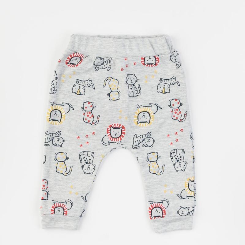 Pantalon bebe Pentru băiat  Lions and Tigers   Miniworld  Roşu