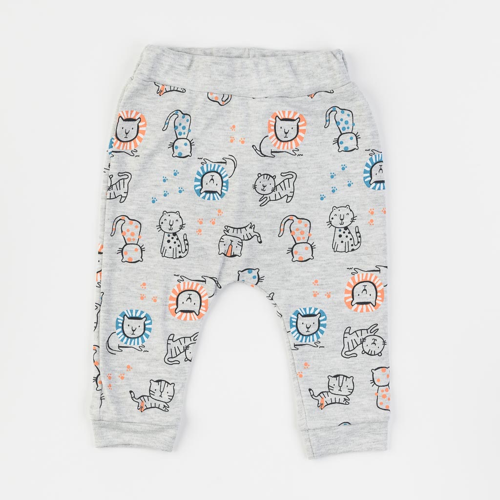 Бебешки панталон за момче Lions and Tigers Miniworld Праскова