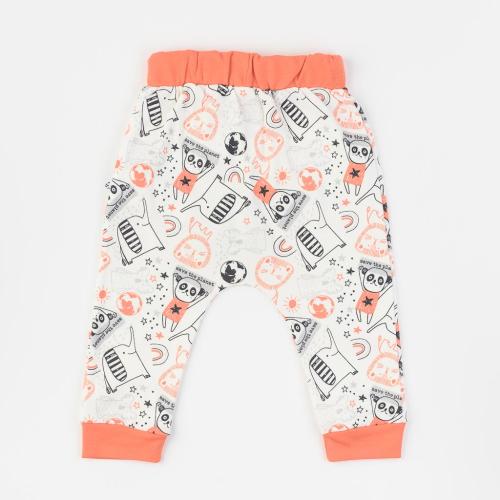 Бебешки панталон за момче Save The planet Miniworld Оранжев