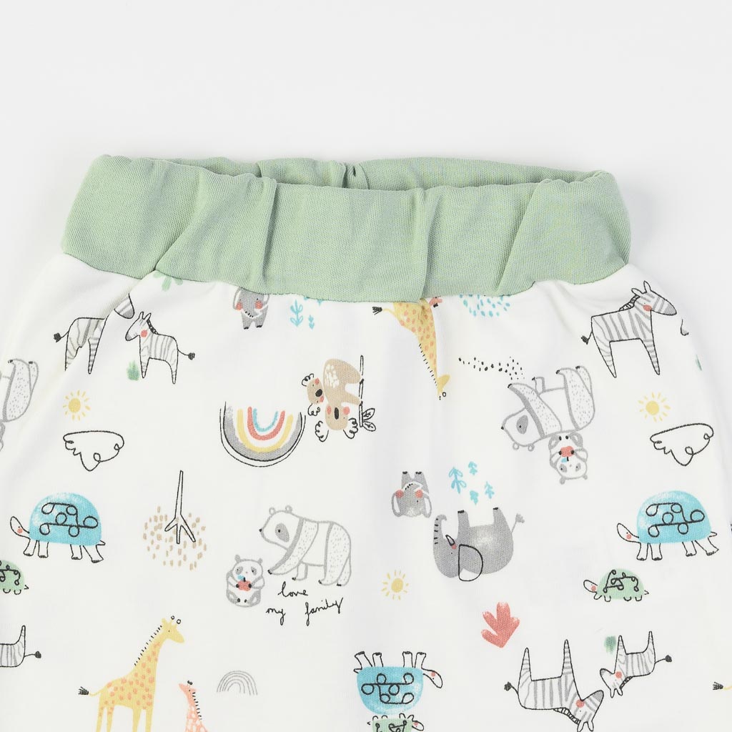Бебешки панталон за момче Planet of animals Miniworld Мента
