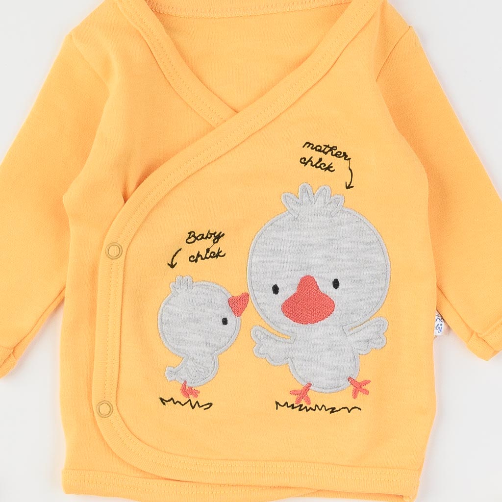 Комплект за новородено момче 5 части Nona Baby Lucky Ducky Жълт