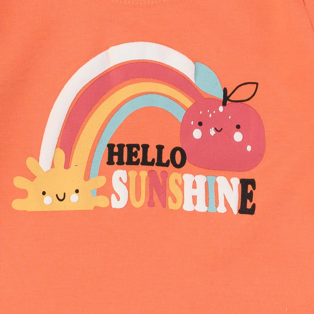 Βρεφικη μπλουζα Για Κορίτσι  Miniworld Hello Sunshine  Πορτοκαλη