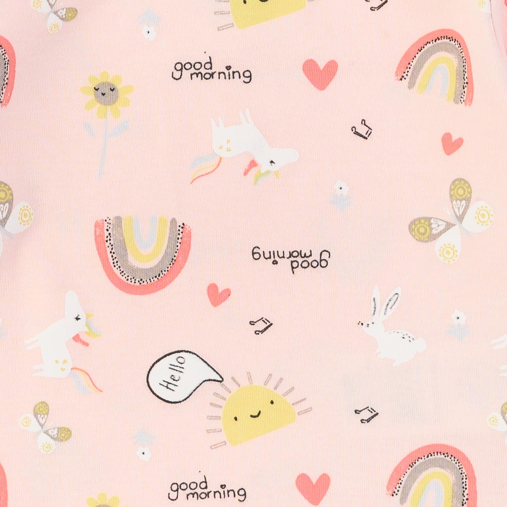 Βρεφικη μπλουζα Για Κορίτσι  Miniworld Good Morning  Ροδακινι