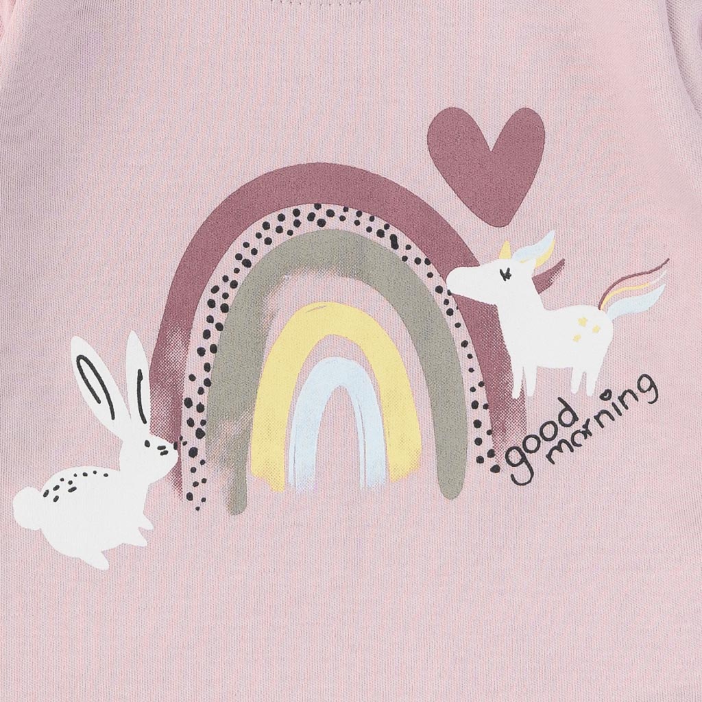 Βρεφικη μπλουζα Για Κορίτσι  Miniworld Good Morning Rainbow  Μωβ
