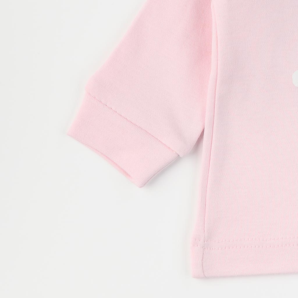 Бебешка блуза за момиче Miniworld Good Morning Rainbow Розова