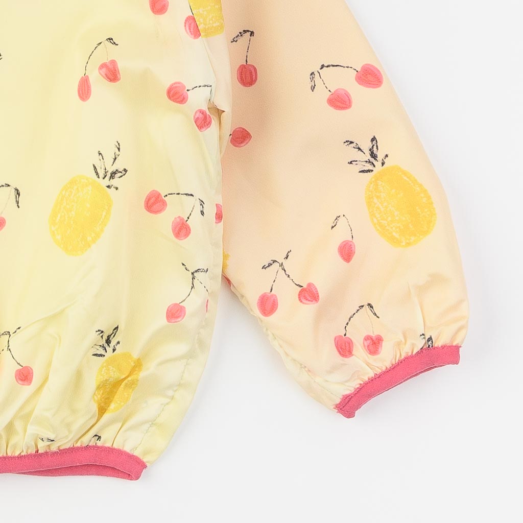 Παιδικο ανιξειατικο μπουφαν Για Κορίτσι στυλ αδιαβροχο  MDM Fruits  Κιτρινο