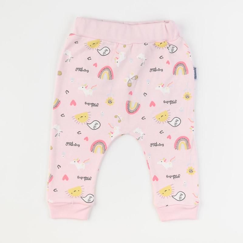 Baby nohavice Pre dievčatko  Miniworld Good Morning Rainbow  Ružový