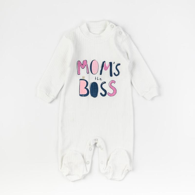 Baby overalls with long sleeves For a girl  Pinguu Kids   Moms Boss  White