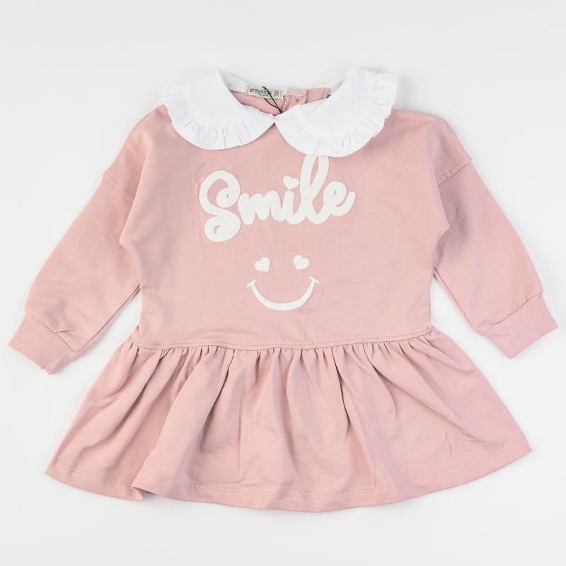 child dress with long sleeves  Eray Kids   Smile  Pink