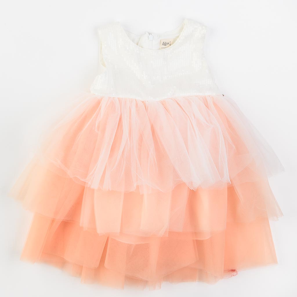 Παιδικο επισημο φορεμα με μπολερο  Lilax Glow up  Ροδακινι