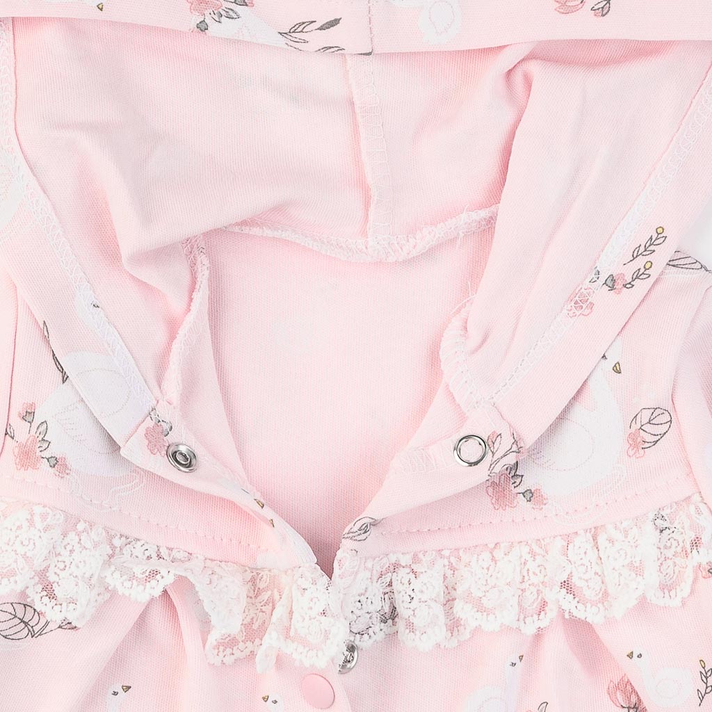 Βρεφικά σετ ρούχων απο 3 τεμαχια Για Κορίτσι  Mini Pacel   Lady Swan  Ανοιχτο ροζ
