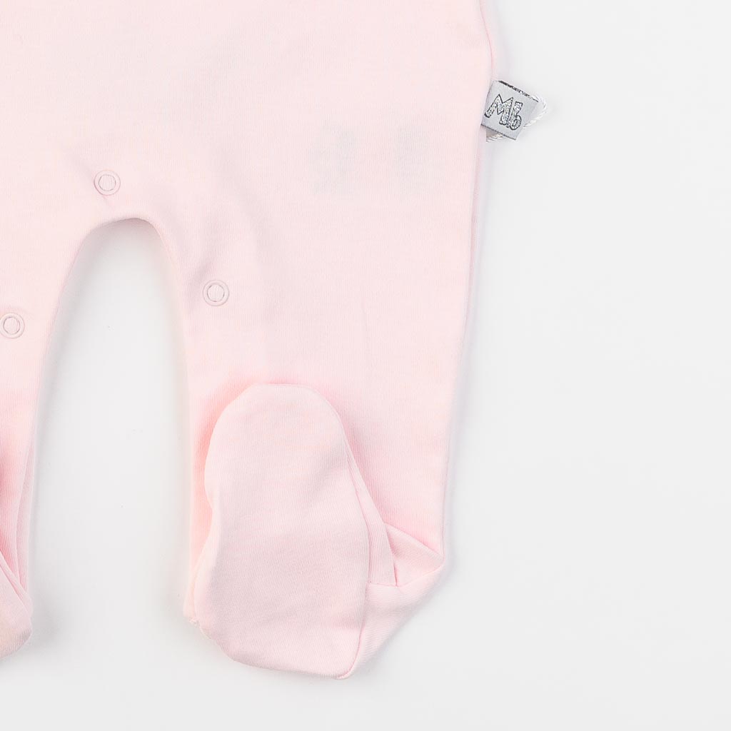 Βρεφικα φορμακια με δαντελα με κορδελα για μαλλια  Mini Born  Ροζ