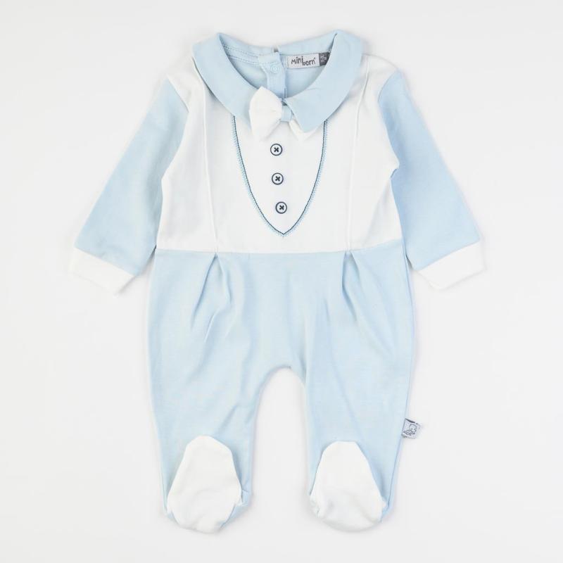 Baby overalls with long sleeves For a boy  Mini Born   -   Born Just Cute  Blue