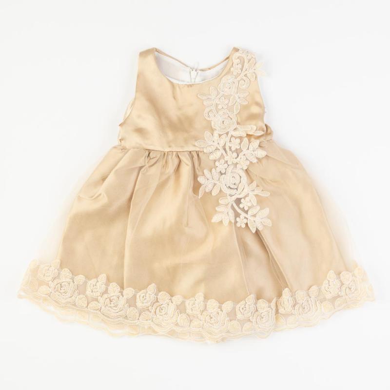 Rochie de ocazii - bebe cu dantelă  Amante Classic  Auriu