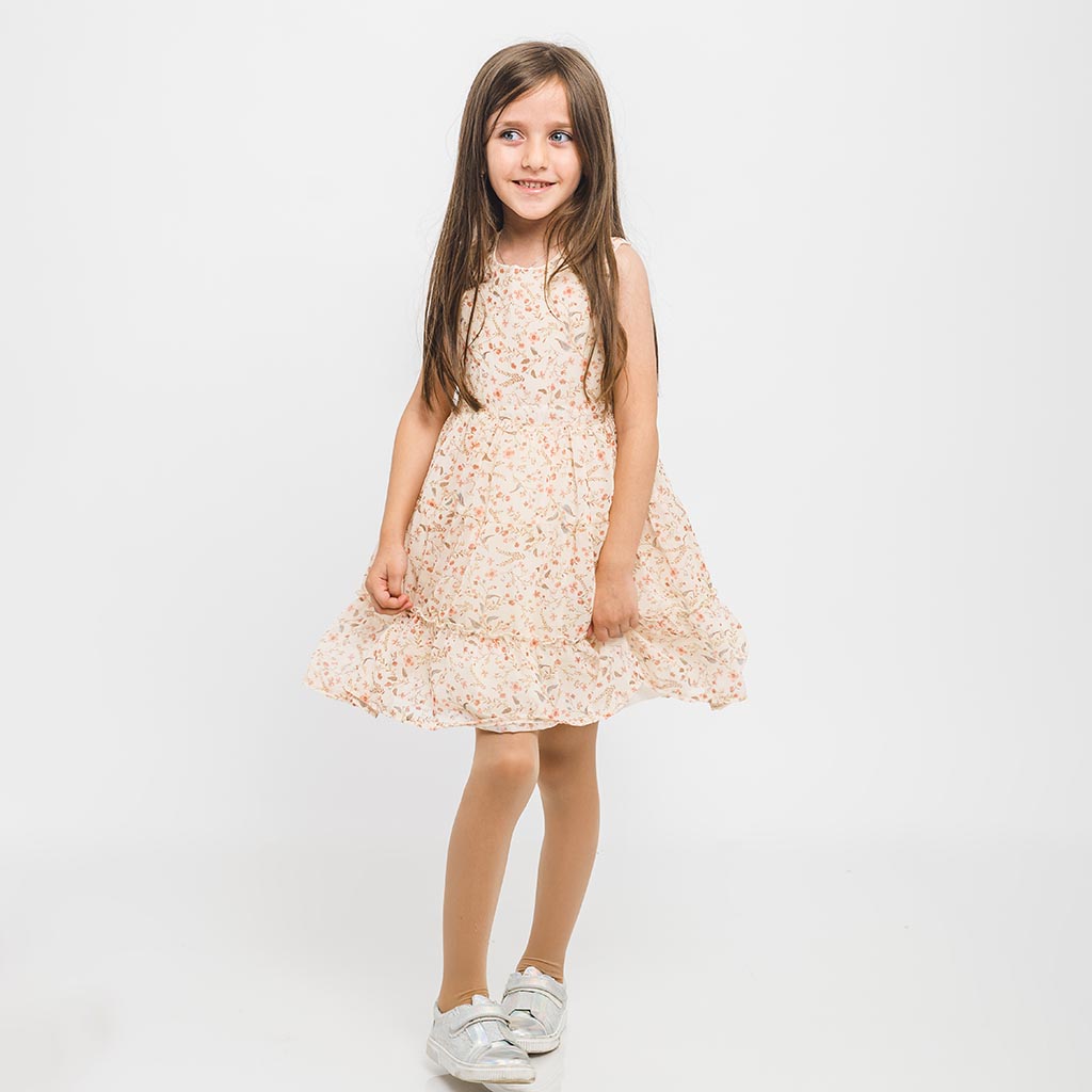 Детска рокля комплект с яке Blueberrys Girl Кафява