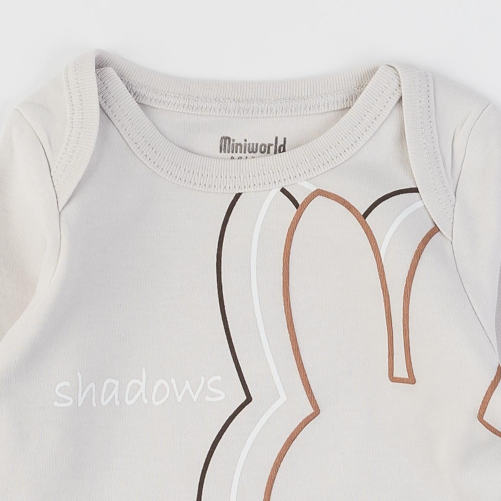 Βρεφικά σετ ρούχων Για Αγόρι Κορμακι παντελονακι με καπελο  Miniworld   Bunny  Καφε