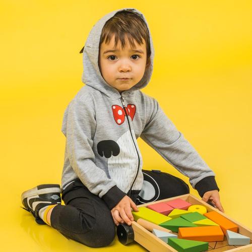 Παιδικο φορμακι με κουκούλα Για Αγόρι  Mr. Panda  Γκρί