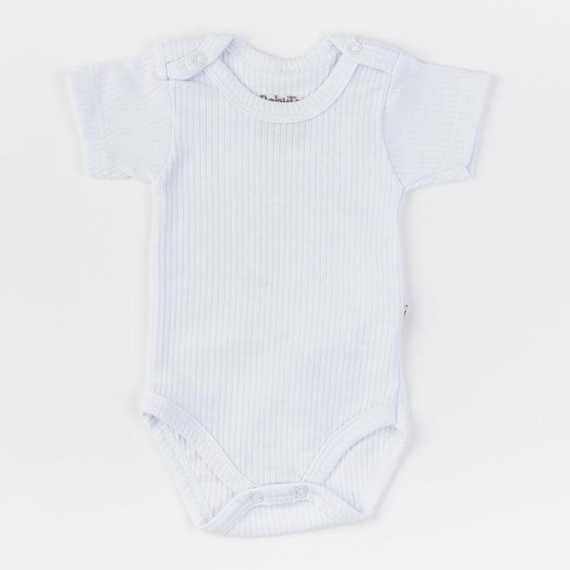 Baby bodysuit with short sleeves  BabyToo  Snow white