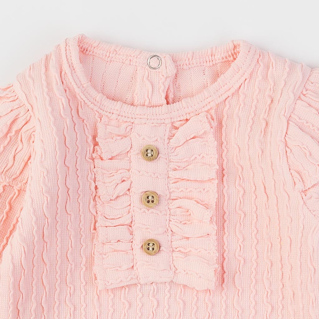Βρεφικά σετ ρούχων Κορμακι με παντελονακι Για Κορίτσι  Elci Baby  Ροζ