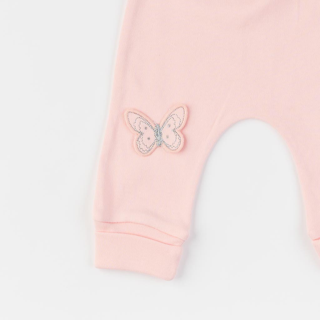 Βρεφικά σετ ρούχων απο 3 τεμαχια Για Κορίτσι  Elci Baby   Butterflies  Ροδακινι