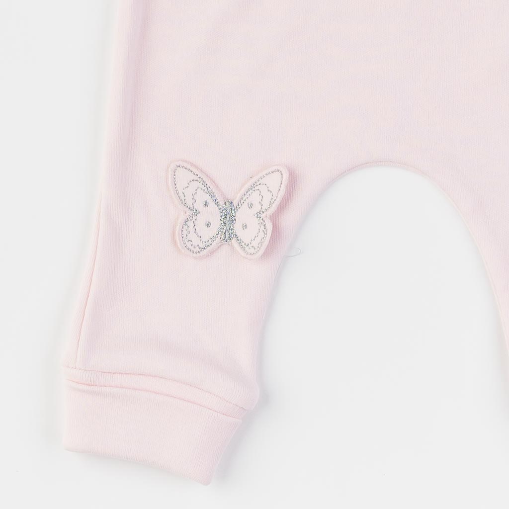 Бебешки комплект от 3 части за момиче Elci Baby Butterflies Розов