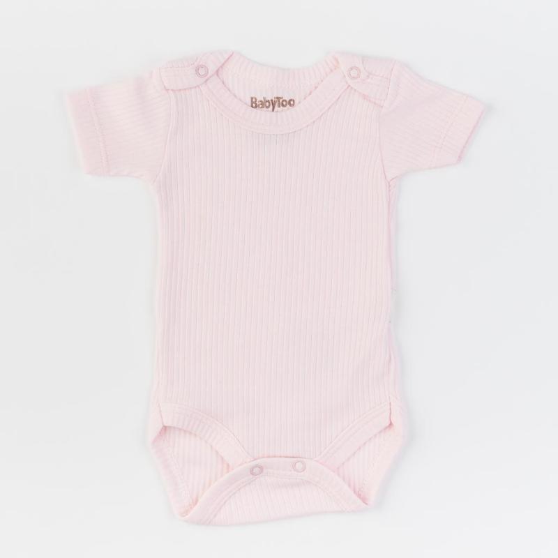 Baby bodysuit with short sleeves For a girl  BabyToo  Pink