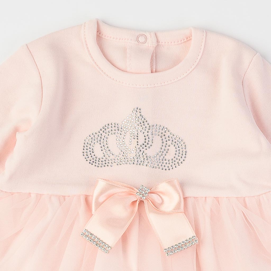 Βρεφικό σετ νεογέννητου με κουβερτουλα Για Κορίτσι  Tafyy Princess  10 τεμαχια Ροδακινι