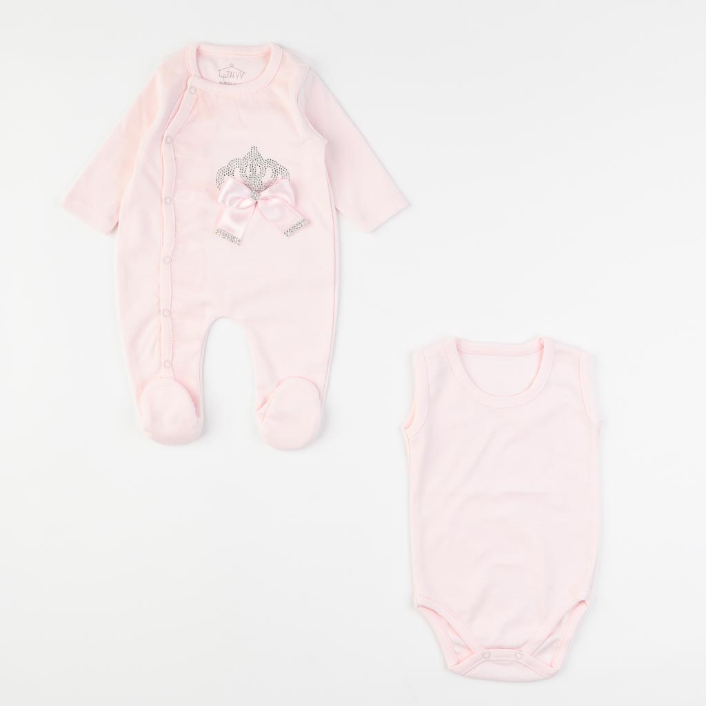 Βρεφικό σετ νεογέννητου με κουβερτουλα Για Κορίτσι  Tafyy Princess  10 τεμαχια Ροζ
